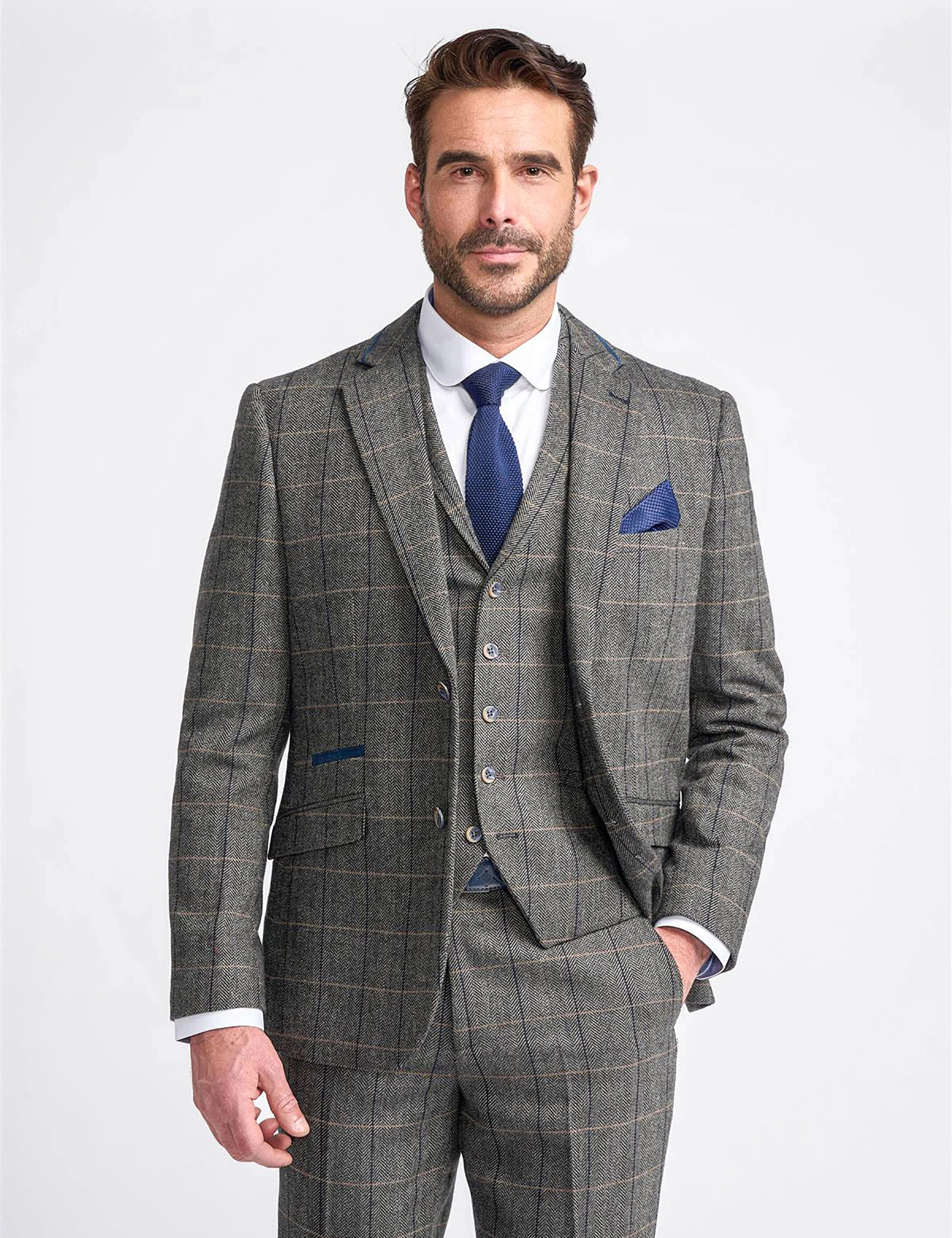 Albert Grey Tweed Blazer: Stijlvol en Tijdloos. Een Must-Have voor Jouw Garderobe.