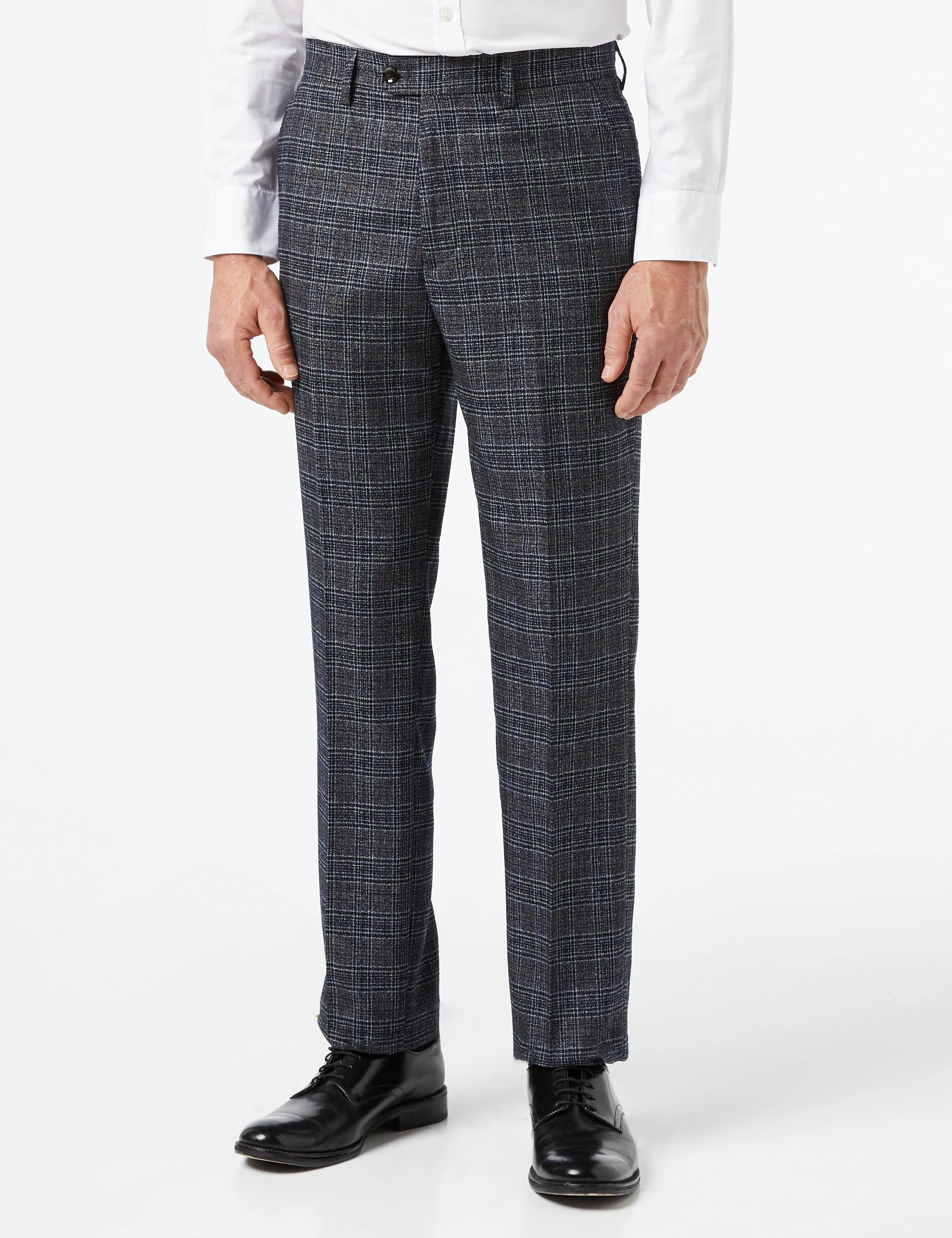 Abel - Stijlvolle Grijze Tweed Broek voor Mannen, Perfecte Pasvorm, Klassiek en Modern.