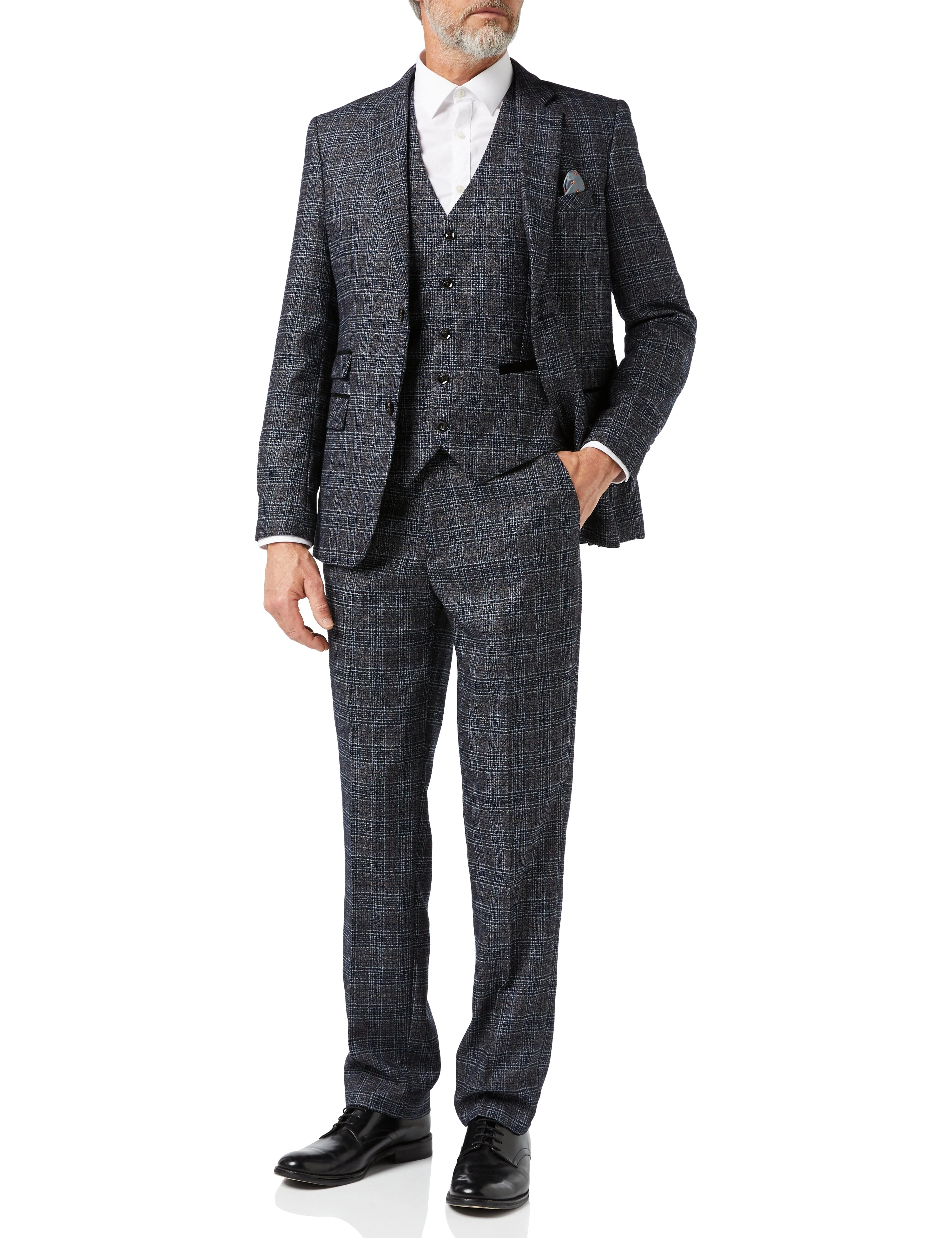 ABEL - Grijs Tweed Check: Stijlvolle Klassieker, Zeker een blikvanger! Perfect voor elke gelegenheid, zowel zakelijk als privé.
